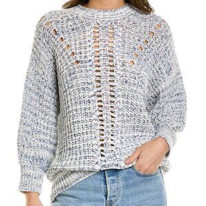 JOIE Willey Marled Cotton Sweater In Blue
